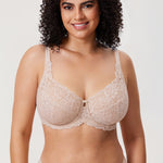 Women's Sheer Lace Unlined Bra Beige