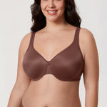 Women's Underwire Minimizer Bra Brown Violet