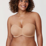 Women's Underwire Strapless Bra Warm Beige