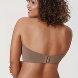 Women's Underwire Strapless Bra Brown Purple