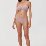 DELIMIRA Women's Front Closure Unlined Bra Mauve Shadows