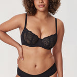 Women's Vintage Lace Balconette Bra White