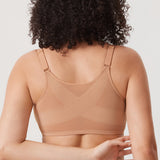 Women's Sheer Mesh Front Closure Posture Bra Barely Buff