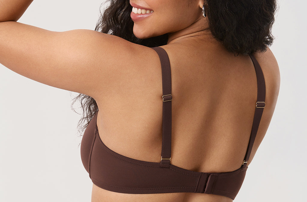 Women's Sheer Mesh Balconette Bra Hazelnut