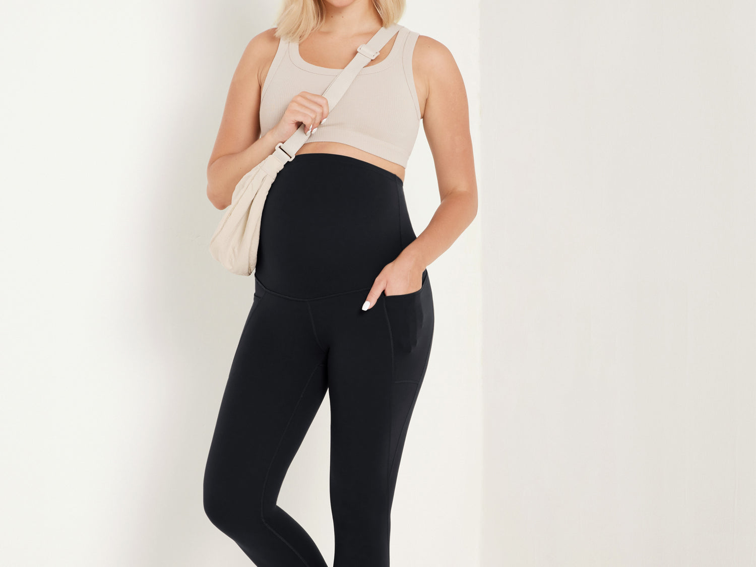 Women's Maternity Leggings with Pockets 25" True Navy