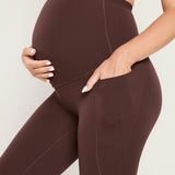 Women's Maternity Leggings with Pockets 25" Grey Sage