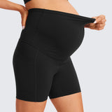 Women's Maternity Shorts with Pockets 5" Black