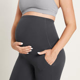 Women's Maternity Flare Leggings with Pockets 31" Mysterious Grey