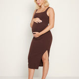 Women's Sleeveless Tank Maternity Dress Grey Sage