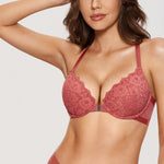 Women's Lacy Racerback Bra Crabapple