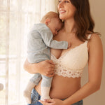 Women's More Coverage Lace Nursing Bralette Ivory