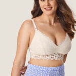 Women's Supportive Lace Nursing Bralette Ivory